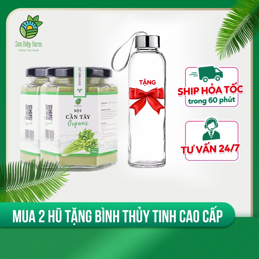 Bột cần tây organic nguyên chất 100% từ Đà Lạt - Bột cân tây detox  - thanh nhiệt cơ thể, đẹp da - Sơn Diệp Farm