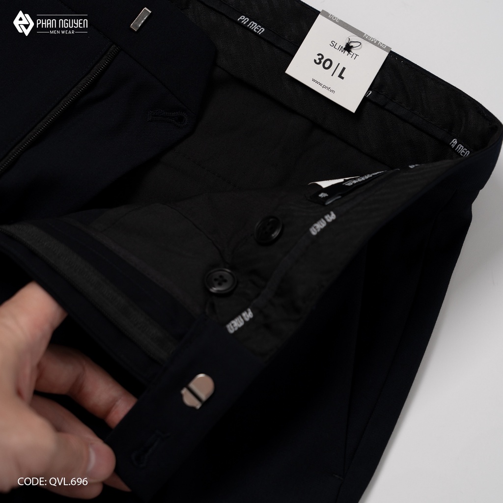 Quần âu công sở nam Phan Nguyễn chất liệu thoáng mát, form slim fit ôm vừa thoải mái, tôn dáng lịch lãm QVL.695