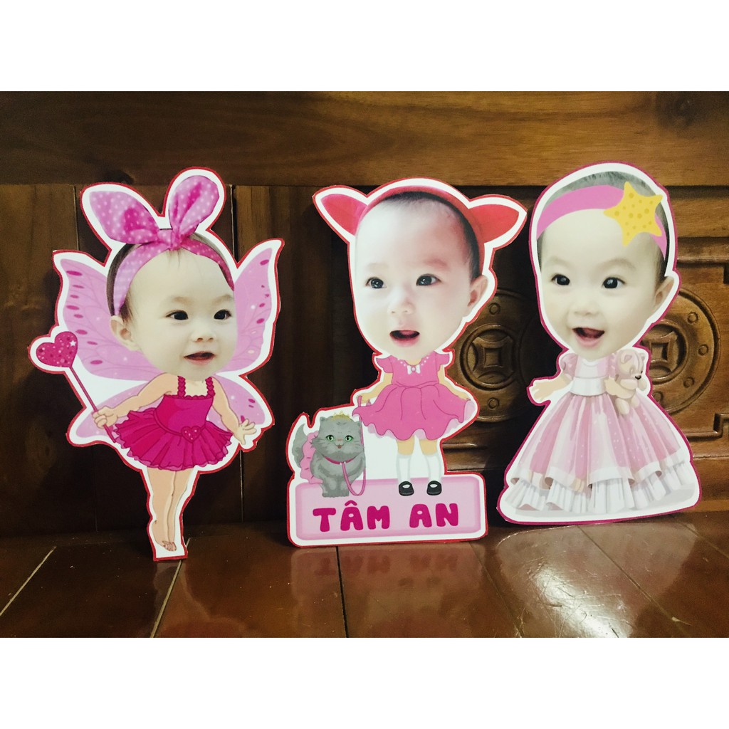 Hình chibi trang trí sinh nhật cho bé