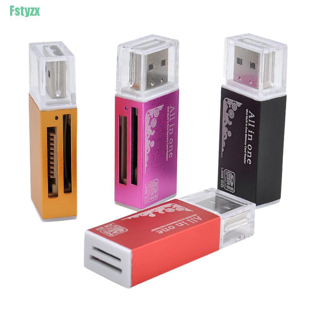 fstyzx for Micro SD SDHC TF M2 MMC MS PRO DUO All in 1 USB 2.0 Multi Memory Card Reader