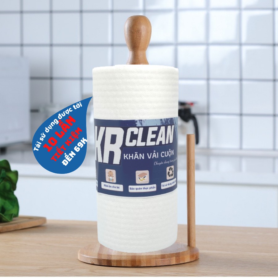 [FREESHIP 50K] Giấy lau đa năng Krclean Trắng 100 tờ - Khăn Lau Bếp Đa Năng Siêu Thấm - giấy lau tay có thể giặt được