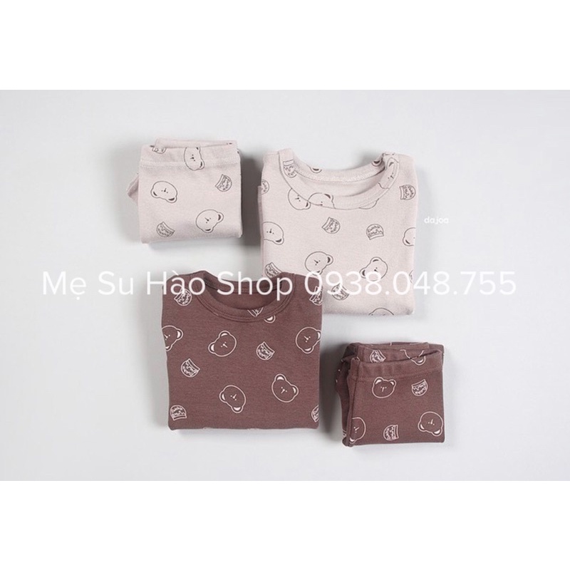 BỘ DÀI TAY TRẺ EM HÃNG DAJOA HÀN QUỐC MẪU GẤU RẤT XINH