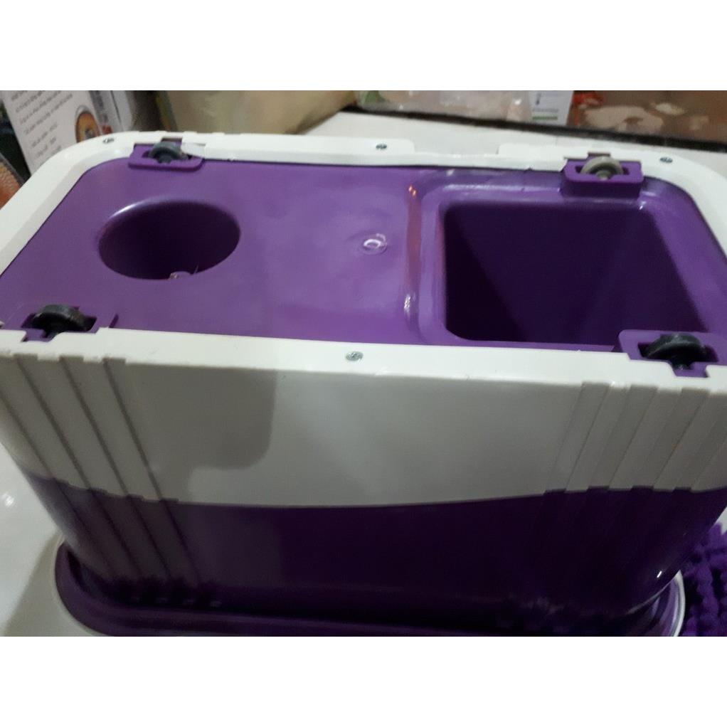 Bộ chổi lau nhà 360 Hưng Huê - Bộ lau nhà vắt 360 kèm cây lau và 2 bông lau - nặng 2.8kg - thiết bị vệ sinh nhà cửa