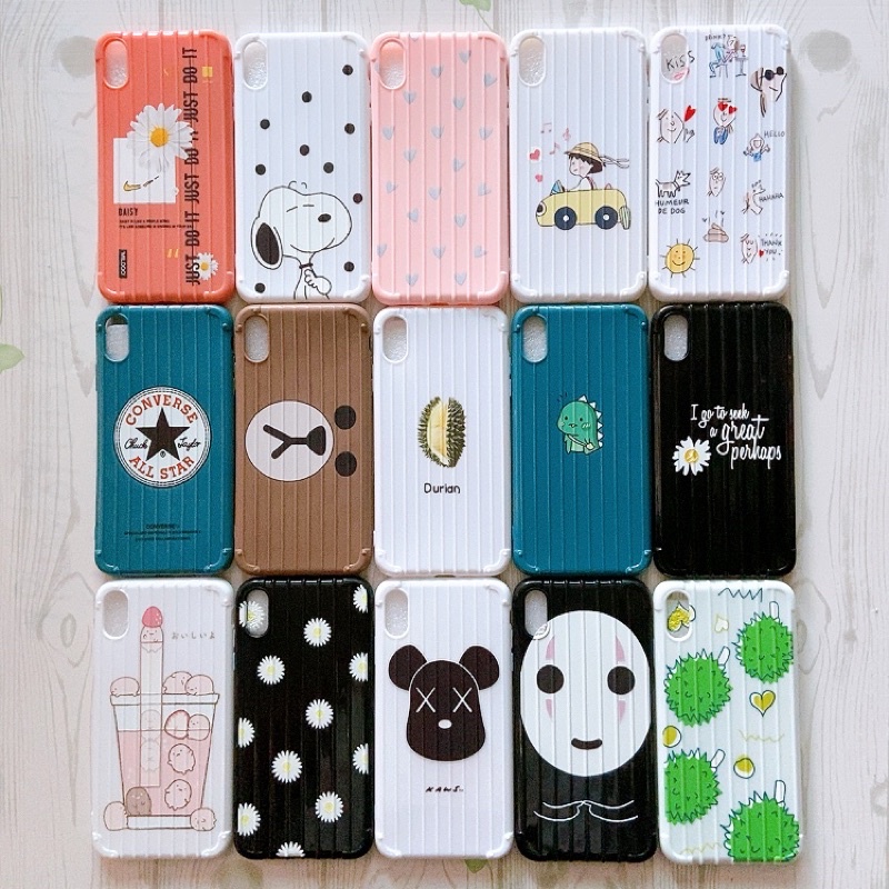 Ốp in hình cute vali dẻo iphone Xs max