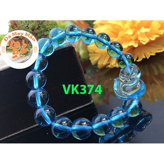 Chuỗi Tay Phối Hồ Ly Lưu Ly Xanh Tình Duyên May Mắn 10 li