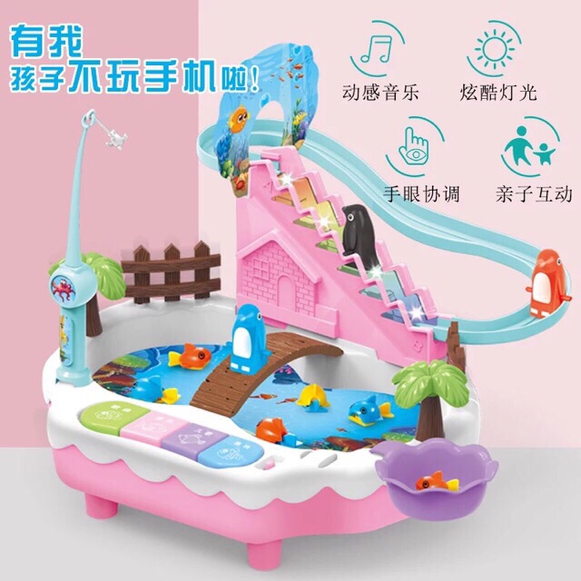 Đồ chơi câu cá,leo thang, đàn 3in1