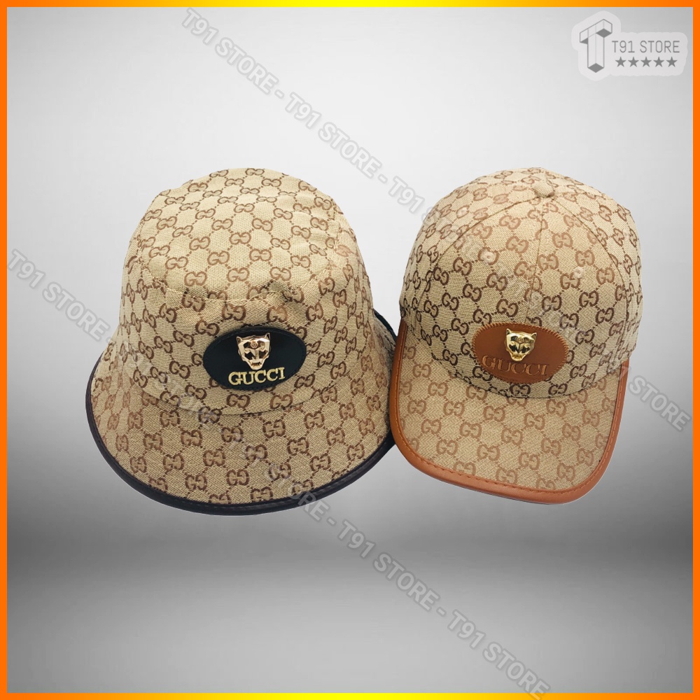 Combo mũ và nón bucket GC sói chất liệu cao cấp - Logo đính sói nổi bật cá tính có 3 màu - Phù hợp với mọi người