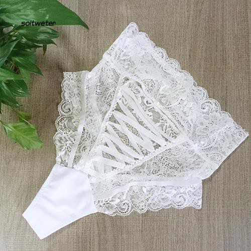 Quần lót ren lưng cao đan dây quyến rũ cho nữ