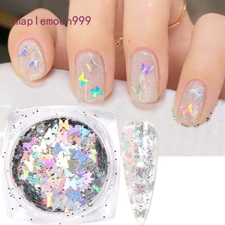 Gel Sơn Móng Tay Hình Bướm Tráng Gương Ánh Kim Tuyến Lấp Lánh Siêu Mỏng
