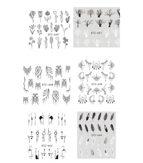Sticker mẫu màu đen