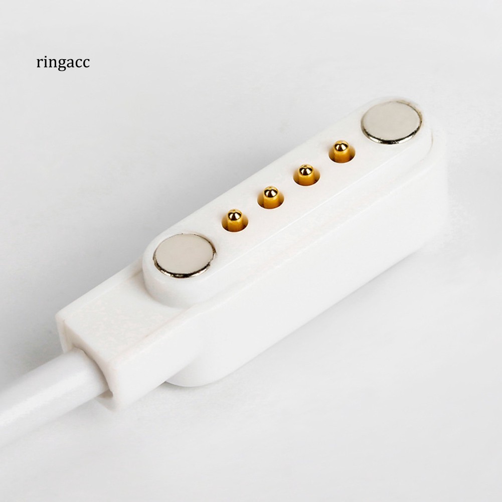 Dây cáp sạc nhanh đồng hồ thông minh không dây 4 chấu cao su thông dụng nhỏ gọn