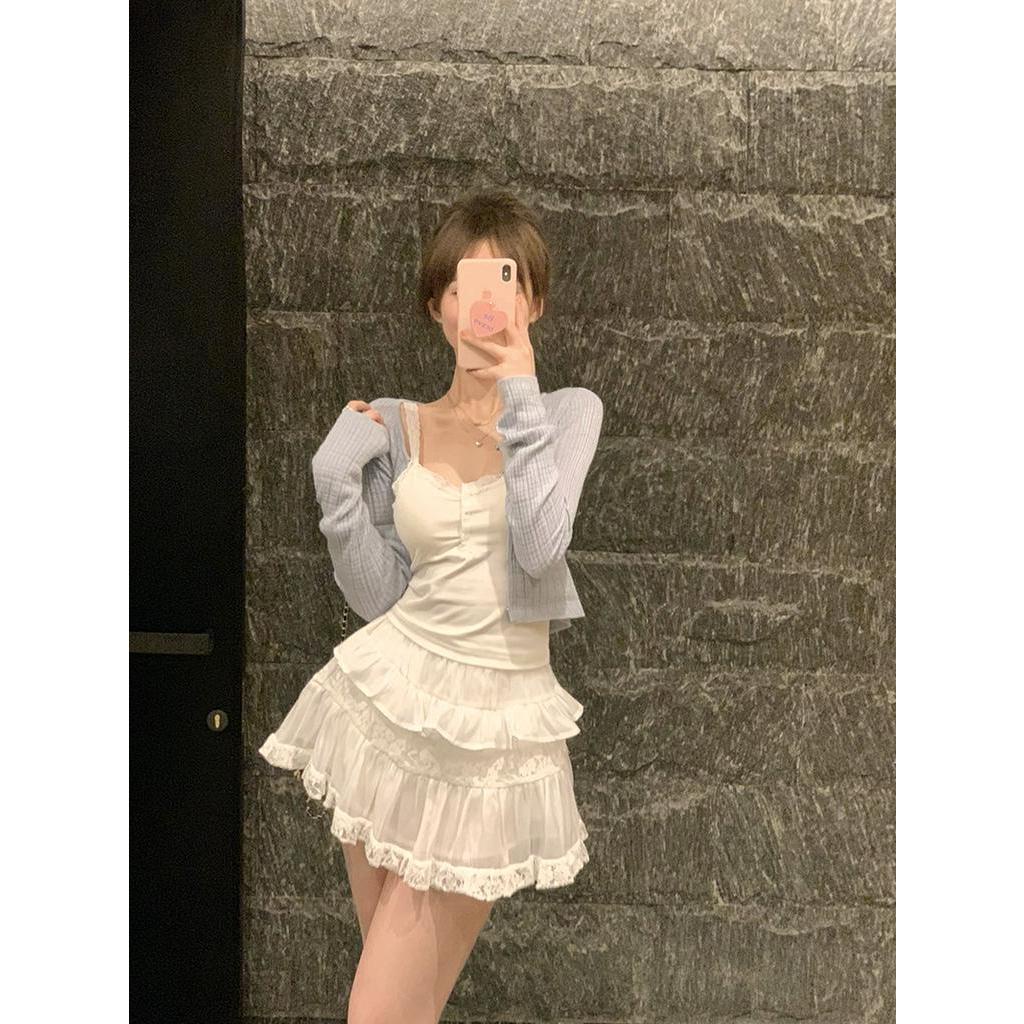 Váy Chữ A Lưng Cao Phối Ren Dáng Ôm Chống Nắng 63368