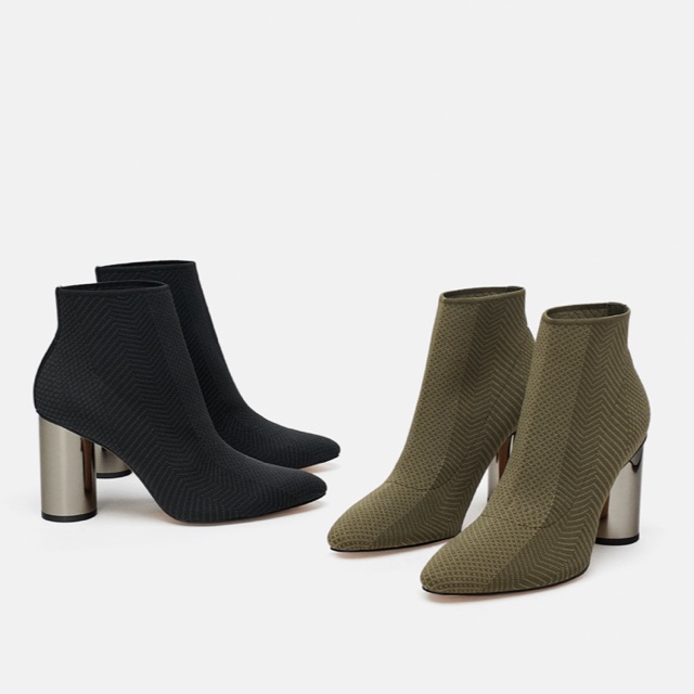 Boot Zara gót ánh kim