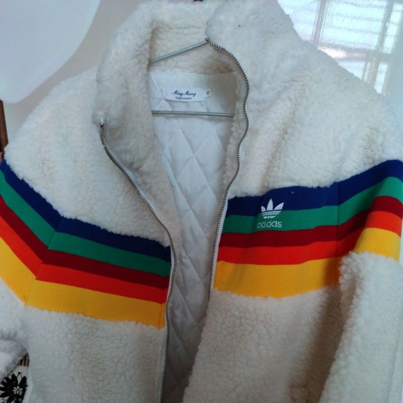 Áo khoác đôi nam nữ lông cừu Adidas hàng QC loại 1 lót nhung dày dặn