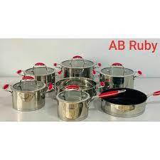 Bộ nồi đức cao cấp Arber RUBY 7 Món - Inox siêu xịn hằng chính hãng