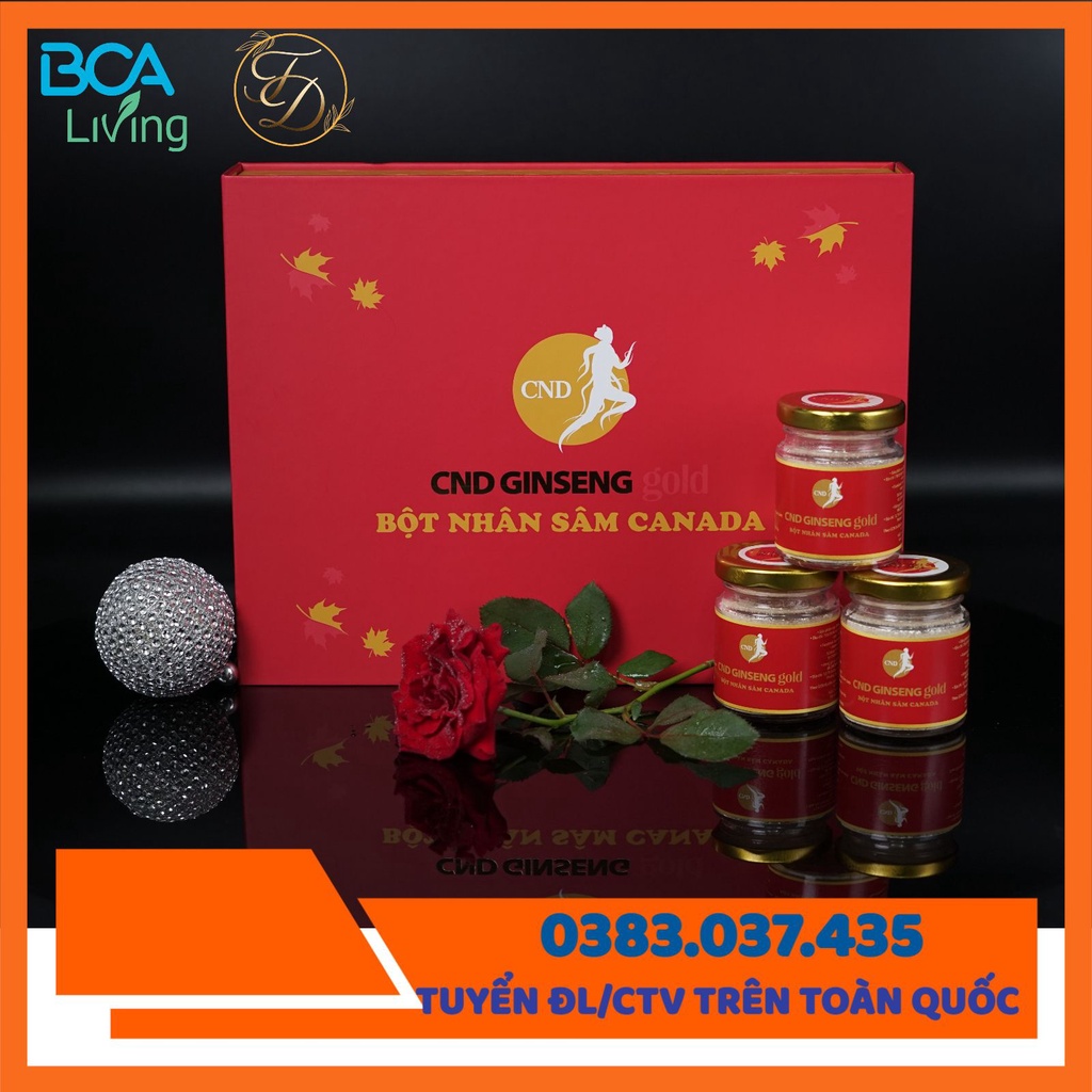 Bột Nhân Sâm Canada CND GINGSENG - 5 lọ/hộp