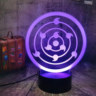 Đèn 3D con mắt ma thuật Rinnegan Sharingan - Naruto
