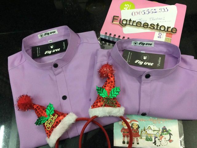 Áo sơ mi nữ FIG TREE màu tím cà Tay dài