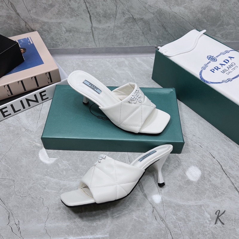 Guốc Prada Trắng Đen Kem Full Size 35-39  - By Anh Dinh Phuong