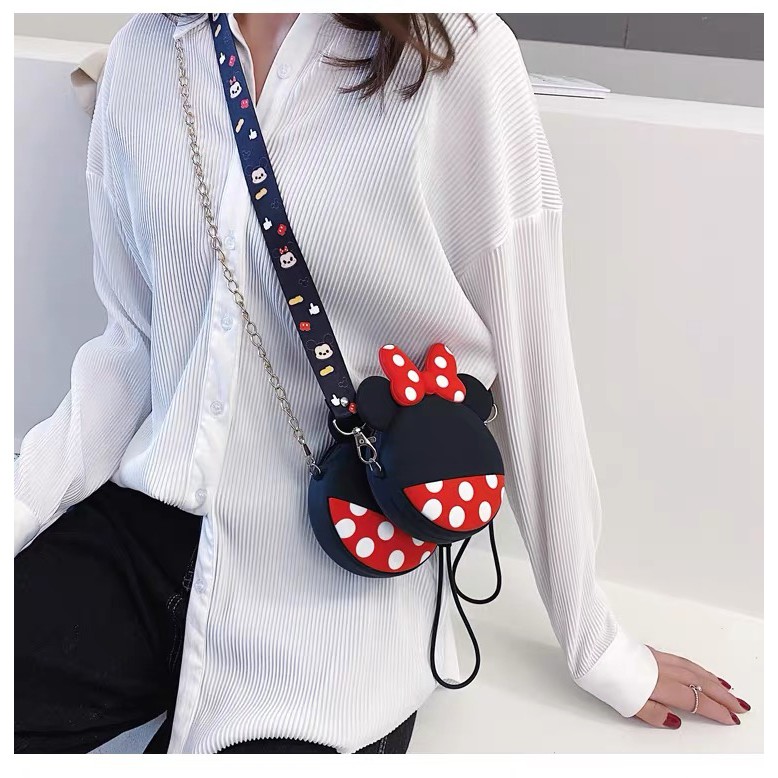 [TẶNG KÈM DÂY XÍCH] TÚI ĐEO CHÉO MINI MICKEY - MINNIE