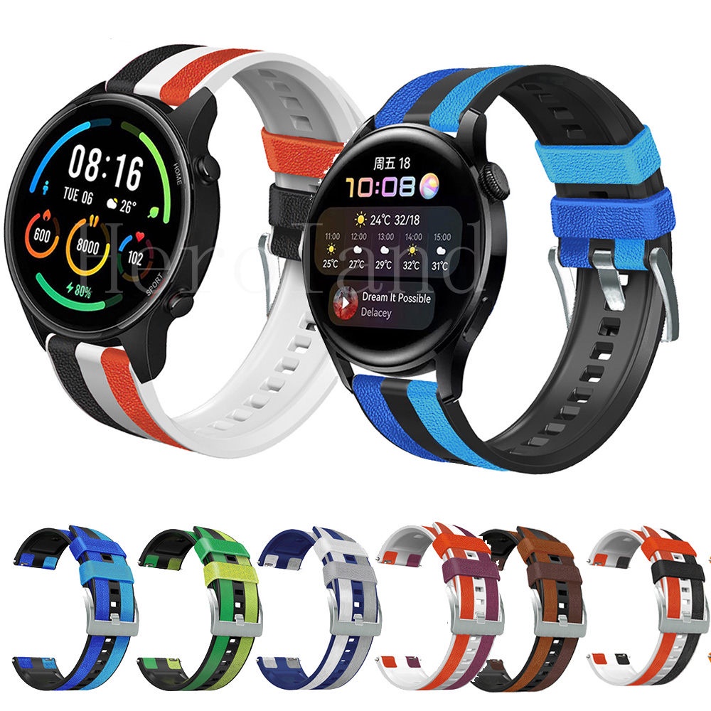 Dây Đeo Bằng Silicone 22MM Chuyên Dụng Cho Đồng Hồ Huawei Watch 3 pro Xiaomi MI Watch Color 2 S1 Active