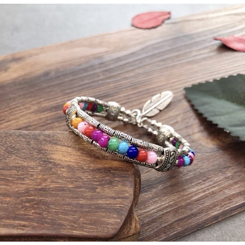 Vòng tay màu sắc- Vòng tay bohemian - Khăn turban