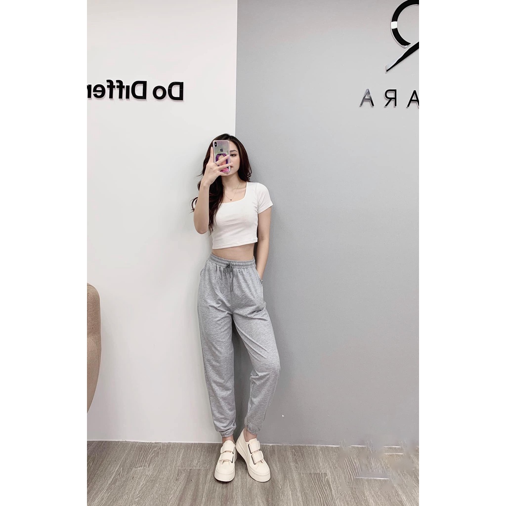 Quần jogger  MIA 1992 - quần jogger nữ cao cấp vải len tăm hàng Quảng Châu loại 1, chất mềm dày dặn cực ấm 2021