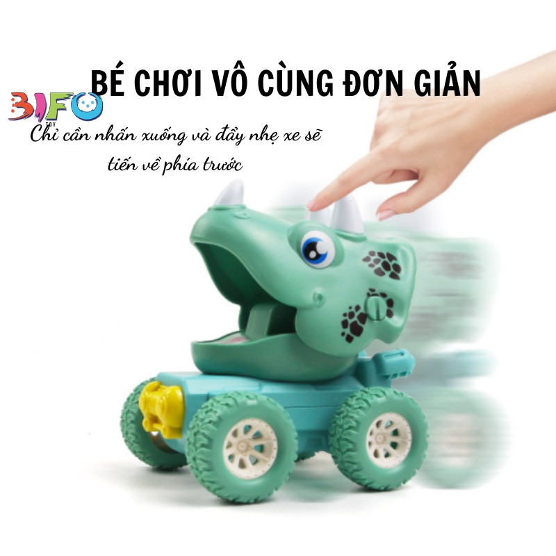 Đồ chơi vận động cho bé xe ô tô địa hình độ hình khủng long chạy bằng quán tính hiện đại