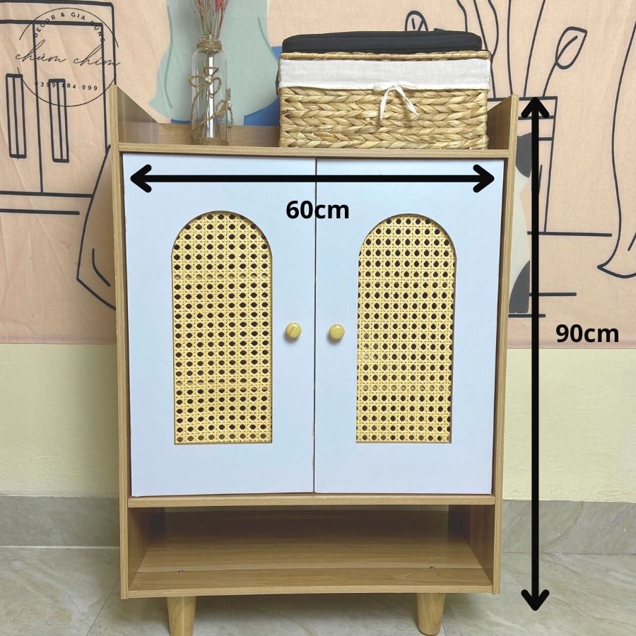 Tủ giày gỗ kết hợp chất liệu gỗ MDF cao cấp xuất khẩu