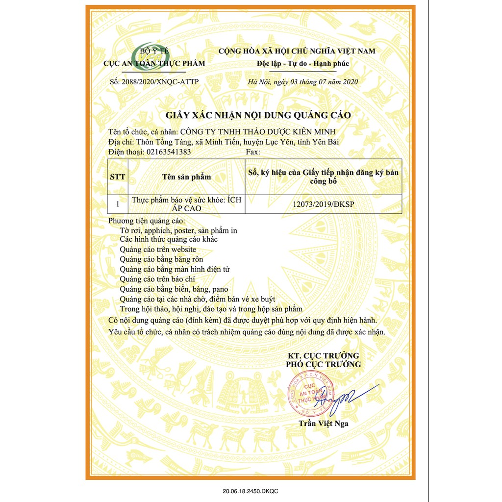 ÍCH ÁP CAO  - Tốt cho người cao huyết áp