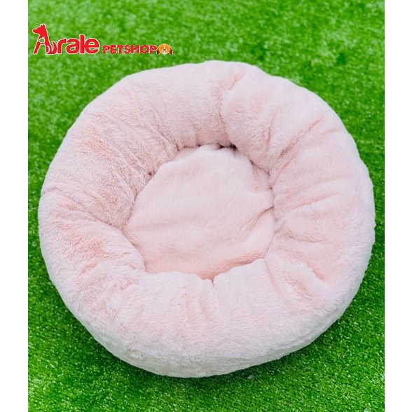 [ Hình thật ] Ổ nệm tròn nhung mềm mại, êm ái , giữ ấm cho chó mèo cao cấp, dễ thương, đáng yêu