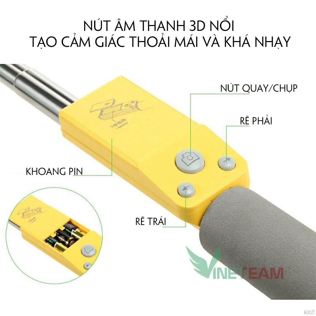 Gậy Chụp Ảnh Tự Sướng Xoay 360 Độ Kết Nối Bluetooth Cho Điện Thoại Thông Minh R1 DC4002