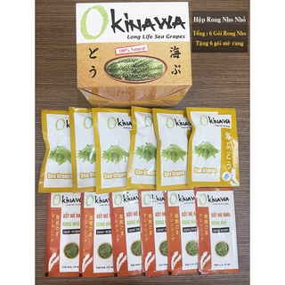 Rong Nho Okinawa Chính Hãng Tổng 12 gói ( 6 gói rong + 6 gói mè rang)