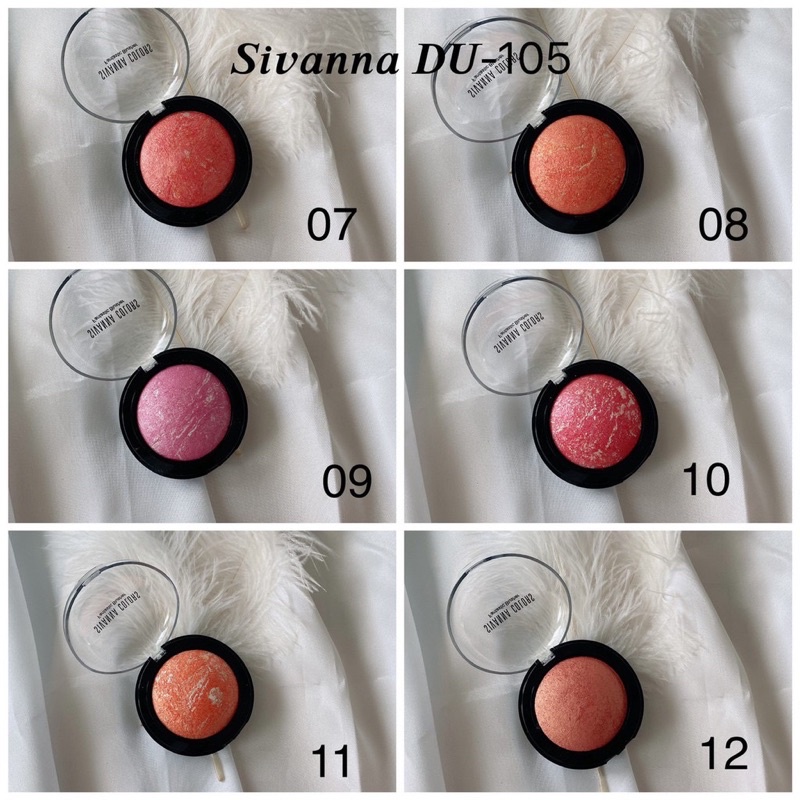 Phấn má hồng Ánh Nhũ Sivanna Fantastic Blusher DU105