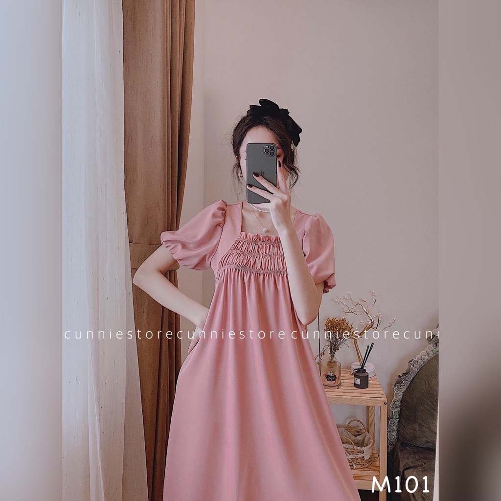 Váy Bầu Suông Đẹp Sang Chảnh Đầm Bầu Mùa Hè Thiết Kế Chun Ngực Thời Trang HD2638 Honey Mommy