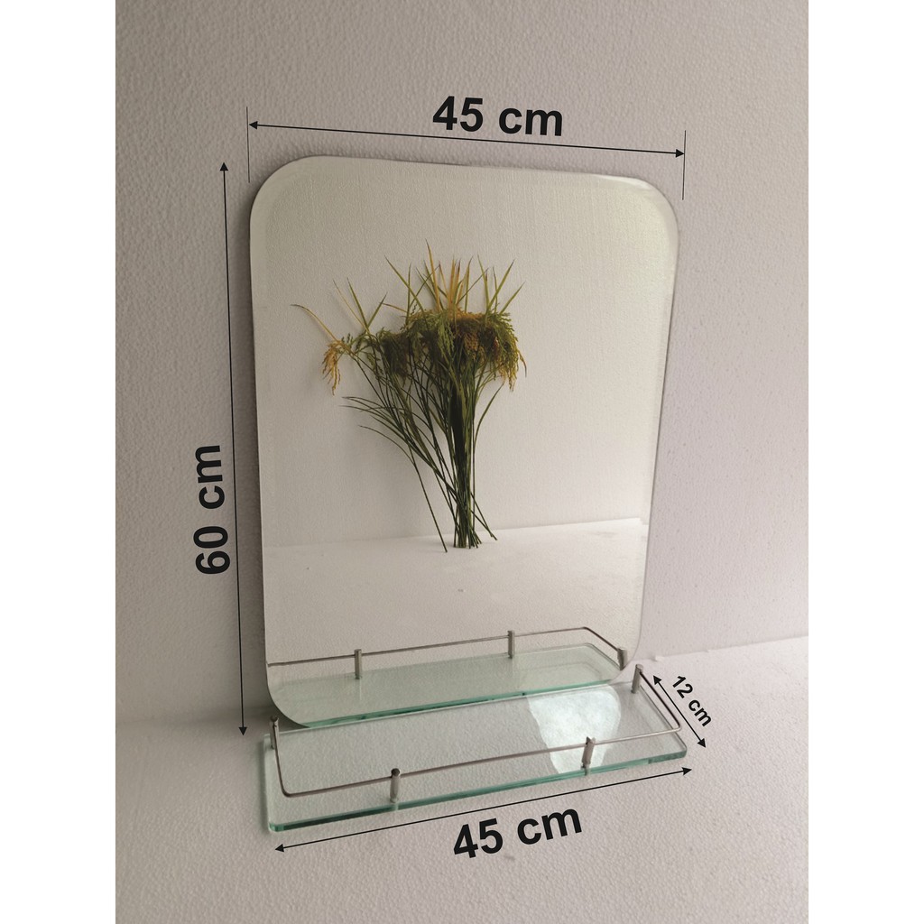 Combo gương soi và kệ kính Kibath KT 45x60 cm, KB-201303
