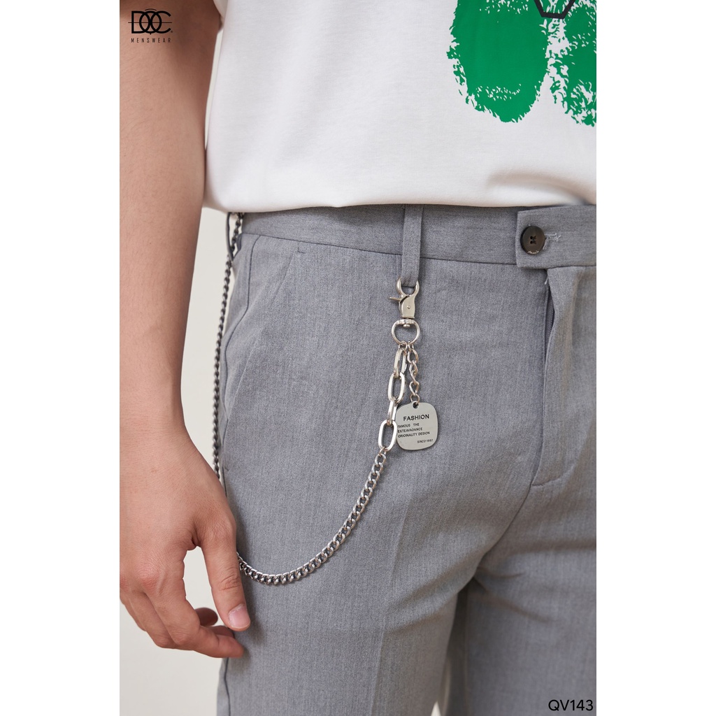 Quần âu nam Độc menswear có xếp ly phối dây xích form slimfit dễ mặc- QV143