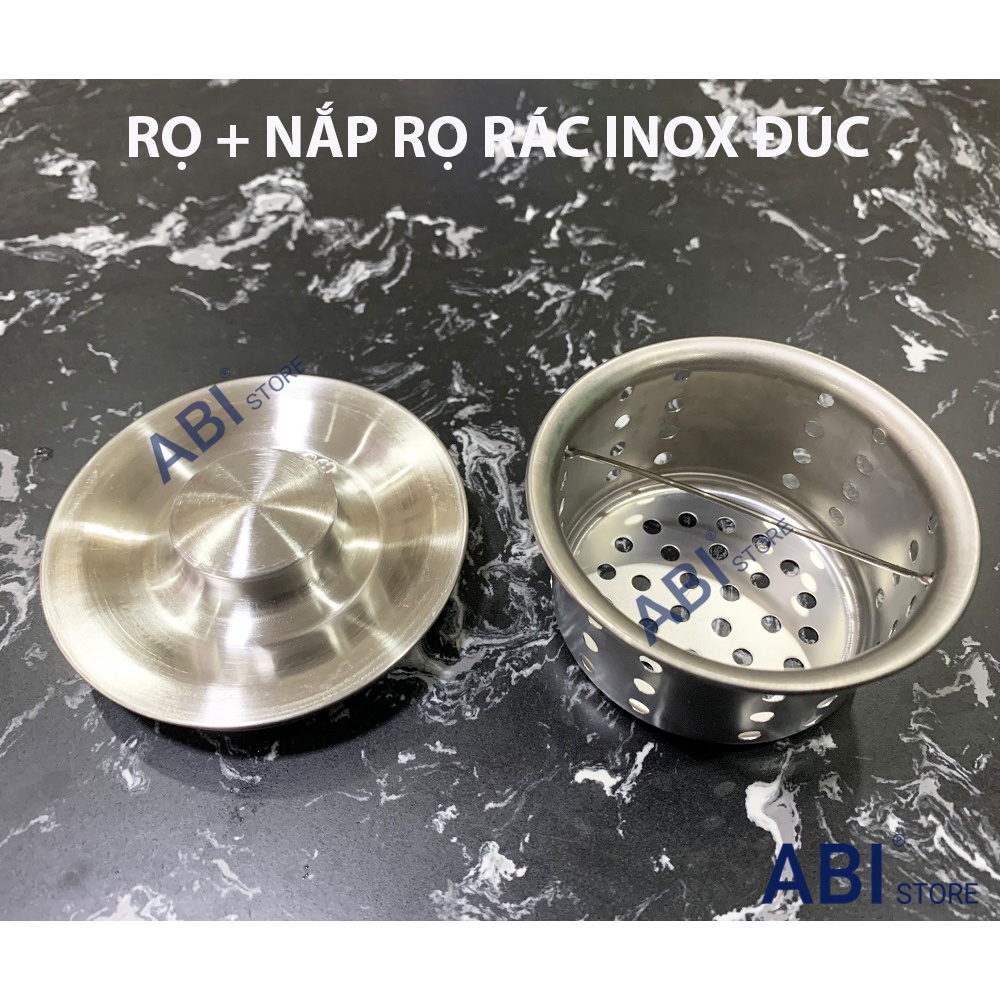 RỌ RÁC VÀ NẮP RỌ RÁC INOX ĐÚC CHẬU RỬA BÁT HÀNG DÀY ĐẸP GIÁ RẺ ( rọ đựng lọc rác bồn rửa chén )