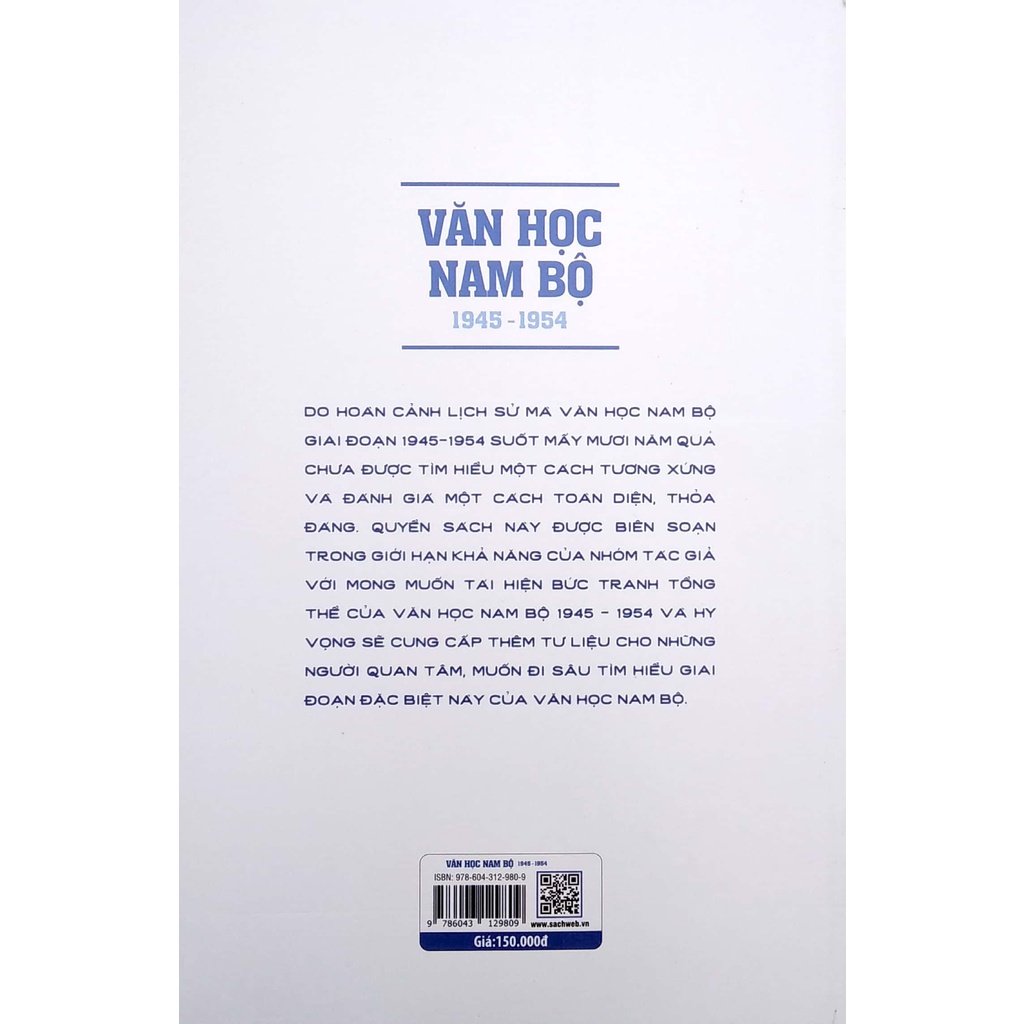 [Mã BMBAU50 giảm 7% đơn 99K] Sách Văn học Nam Bộ 1945-1954