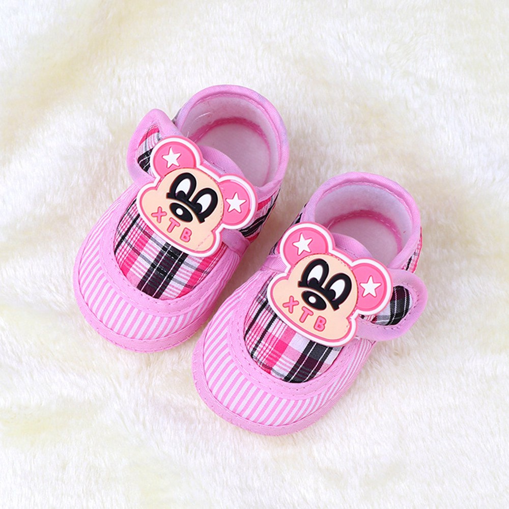 Giày Vải Cotton Đế Mềm Cho Bé Gái Từ 0-1 Tuổi