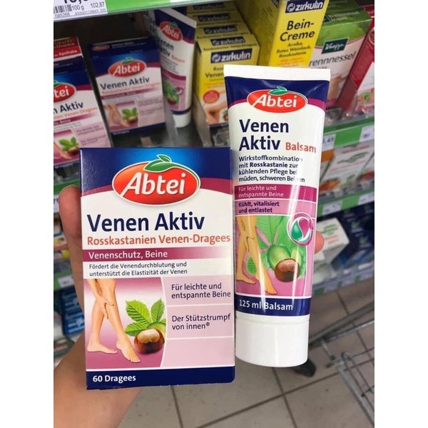 Kem Bôi giãn tĩnh mạch Abtei Venen Aktiv 125ML - Hàng Đức