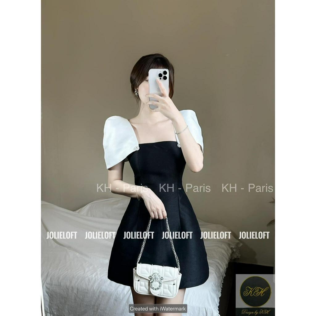 Siêu phẩm em váy tacca cúc Ngọc  Phối tay bồng TH679