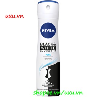 Xịt Khử Mùi Nữ 150Ml Nivea Ngăn Vệt Ố Vàng Black & White, Với uxu.vn Tất Cả Là Chính Hãng.