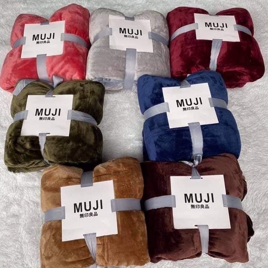 Chăn lông muji tuyết mhung mềm mịn xuất hàn