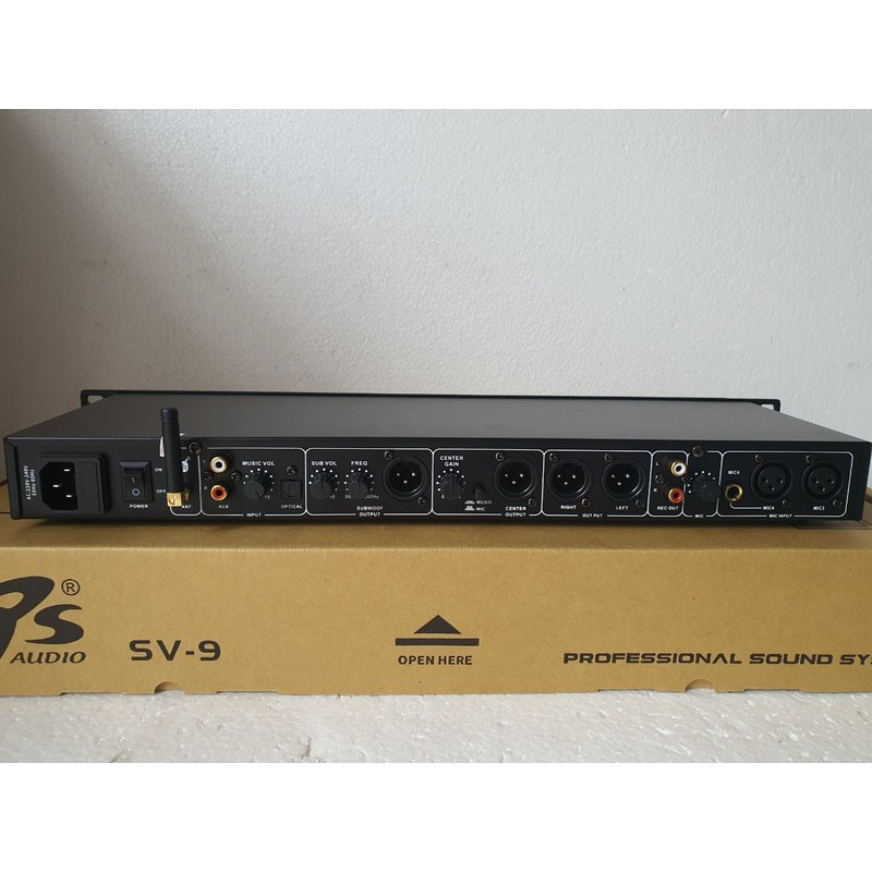 Vang cơ chống hú  Vang Karaoke PS Audio-SV9 hỗ trợ chống hú, Bluetooth, Optical, có đèn nháy - sv9 _ Nh