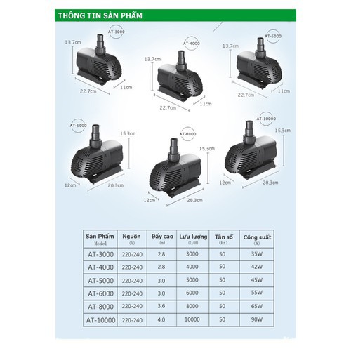 Máy Bơm Nước Bể Cá Atman - Máy Bơm Tiết Kiệm Điện Và Siêu Bền