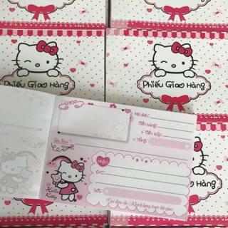 10 cuốn phiếu giao hàng hello kitty