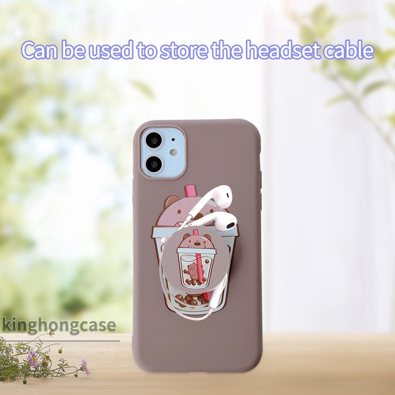Giá Đỡ Điện Thoại Bằng Nhựa TPU Họa Tiết Hoạt Hình Dễ Thương
