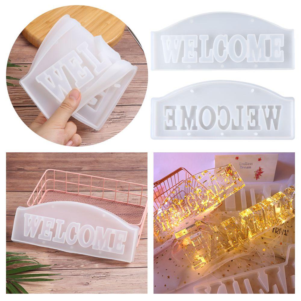 Khuôn Làm Chữ Welcome / Con Số Bằng Nhựa Epoxy Độc Đáo DIY 1