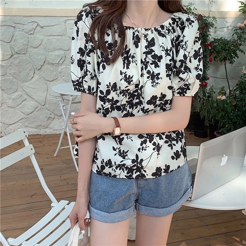 Áo Trễ Vai In Hoa Thời Trang Mùa Hè Phong Cách Phương Tây Cho Nữ